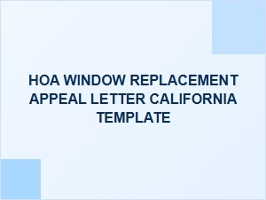 How to Appeal Hoa Window Replacement in California